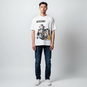 Rare Moschino hip hop Disney t-shirt vintage promo tailor cut